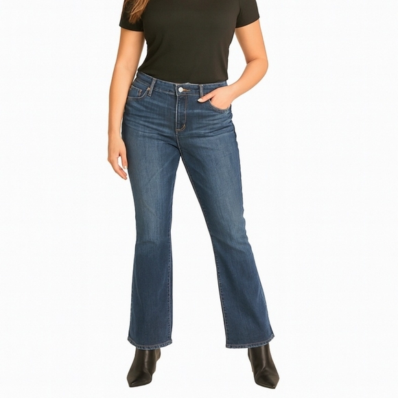 Lane Bryant Slim Boot Jeans Dark Wash Y2K Retro Genius FIT - Picture 1 of 11